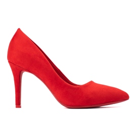 Shelovet tacco alto da donna in camoscio rosso