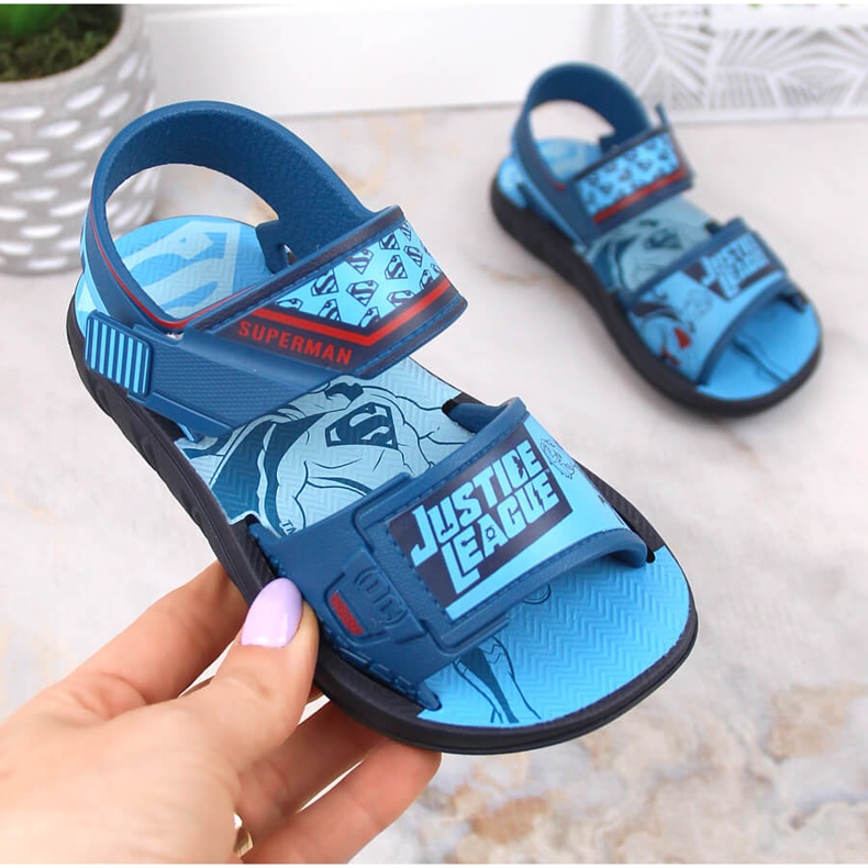 Comodi sandali per bambini profumati blu Superman Zaxy JJ385009