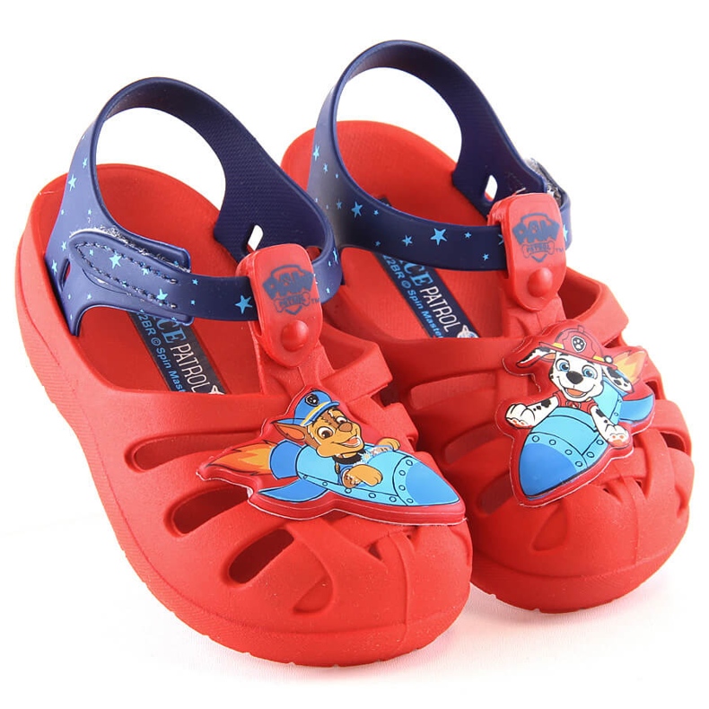 Sandali comodi per bambini rosso profumato Paw Patrol Zaxy JJ385044 01GR22BR