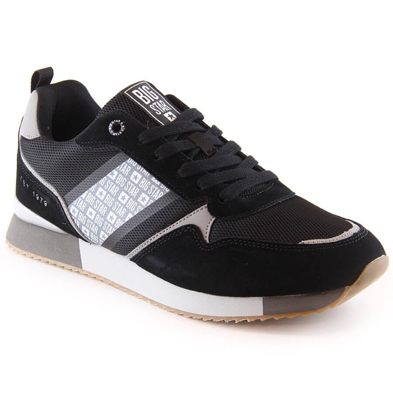 Scarpe sportive da uomo comode nere Big Star JJ174397 nero