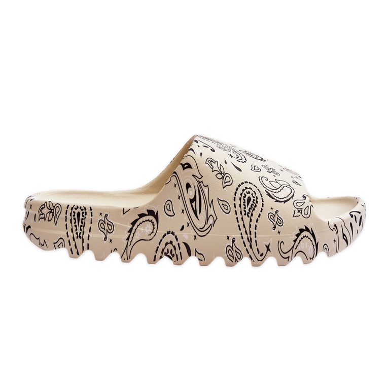 PS1 Pantofole da donna alla moda su un'enorme piattaforma beige lorette