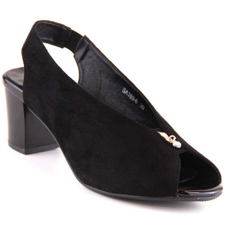 M.Daszyński W SA169-6 sandalo slip-on in camoscio nero
