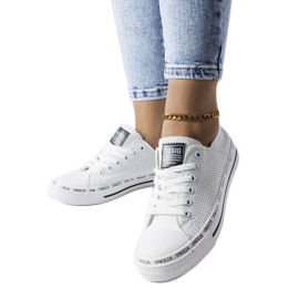Sneaker traforata bianca Vinceza bianco