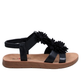 BM Sandali Astaire con fiore nero