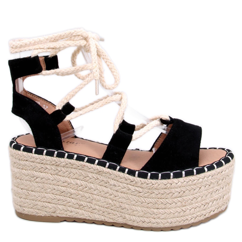 BM Espadrillas con zeppa Marge nere nero