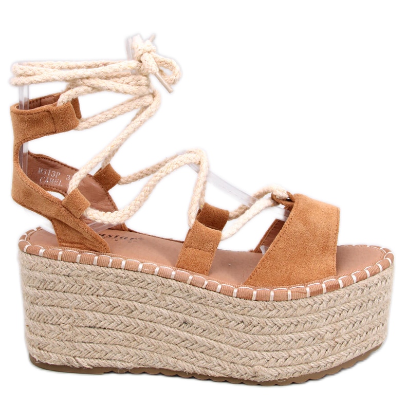 BM Espadrillas con zeppa Marge color cammello marrone