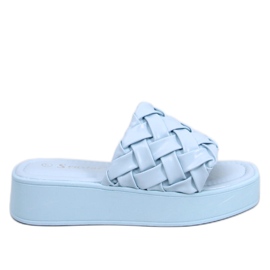 BM Sandali con zeppa Inaba blu
