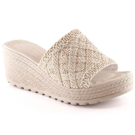 Sandali con zeppa da donna beige Artiker 52C1289