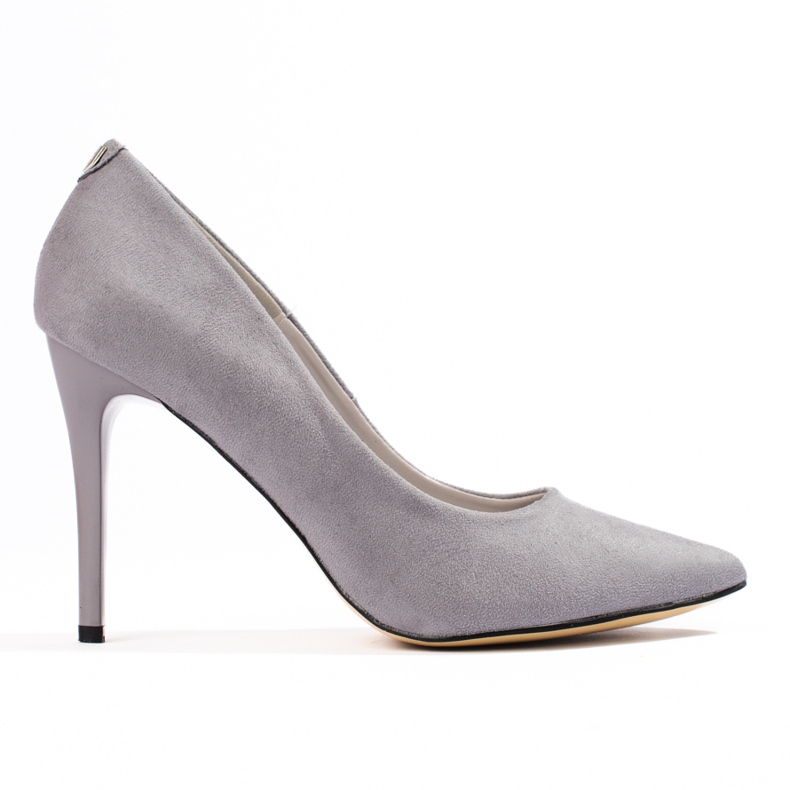 Décolleté Shelovet classiche in camoscio grigio