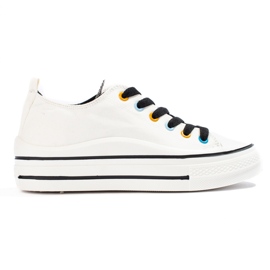 Sneakers da donna sulla piattaforma Shelovet bianca