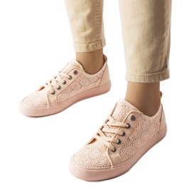 Sneakers rosa con ricamo Big Star JJ274059