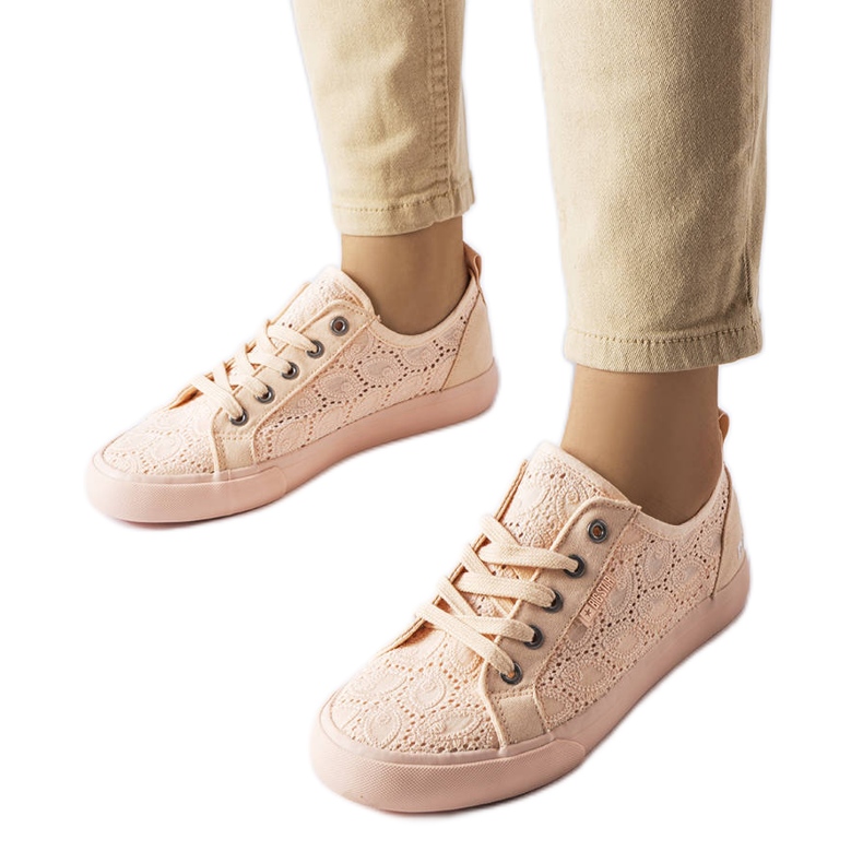 Sneakers rosa con ricamo Big Star JJ274059