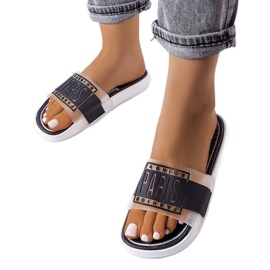 Pantofole in gomma nera di Paris nero