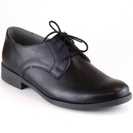 Scarpa da comunione formale giovanile nera Kornecki 6120 nero