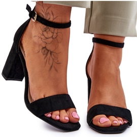 Sandali classici in camoscio da donna Black Passo nero