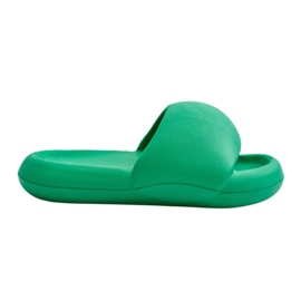 Ciabatte da donna con plateau in schiuma leggera verde Milton
