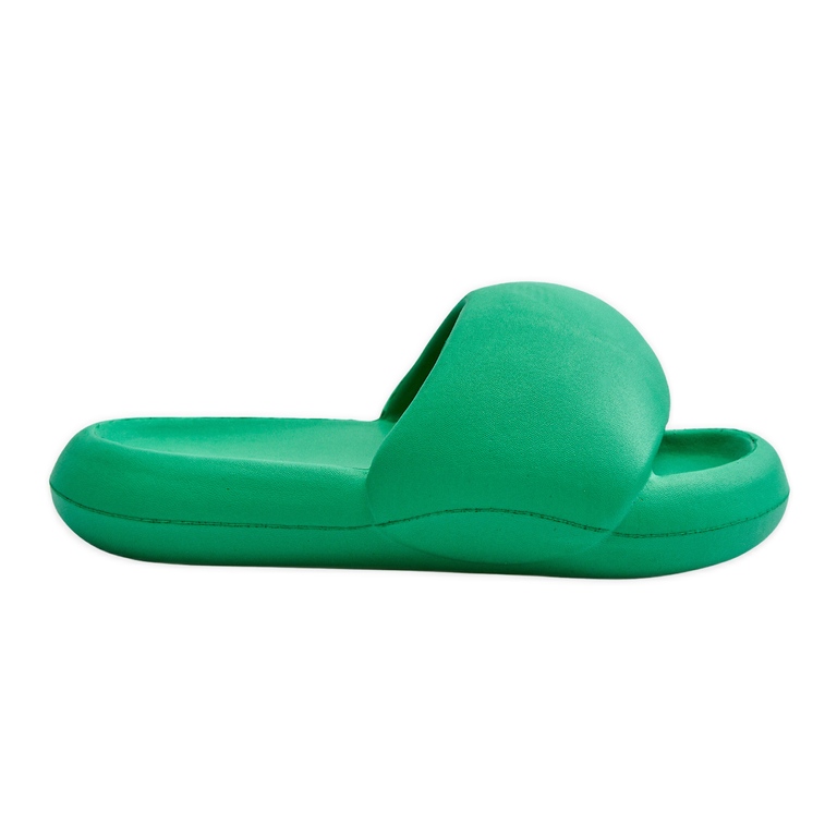 Ciabatte da donna con plateau in schiuma leggera verde Milton