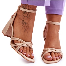 Sandali Classici In Pelle Scamosciata Beige Bernett