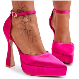 Décolleté alla moda con tacco alto Follia fucsia rosa