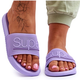 Pantofole Leggere Da Donna Con Scritta Merry Viola