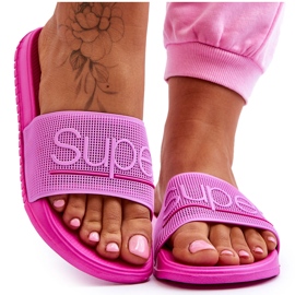 Pantofole Leggere Da Donna Con Scritta Merry Fucsia rosa