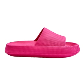 BM Infradito leggere alla moda su una massiccia suola ribelle fucsia rosa