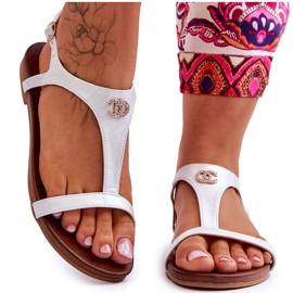 Sandali Bassi Con Decorazione S.Barski KV-5541-45 Argento
