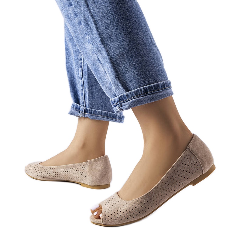 Ballerine traforate beige di Agate