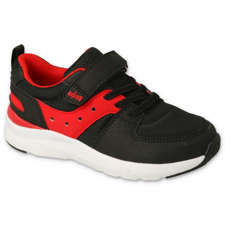 Befado sportivo per bambini con velcro 516X162 nero-rosso