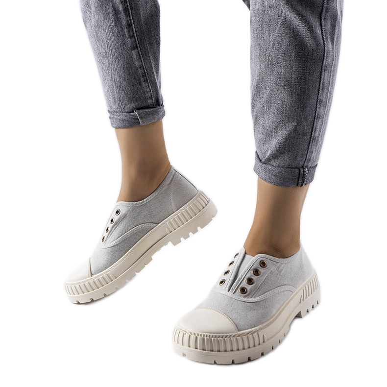 Sneaker Walton grigia elasticizzata grigio