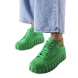 Scarpe Karino in camoscio verde