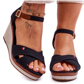 Sandali con Zeppa da Donna Neri Veenus nero