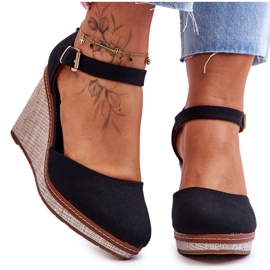 PS1 Sandali Con Zeppa Classici Da Donna Neri Malani nero