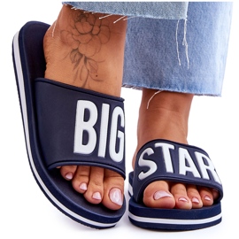 Pantofole da donna Big Star Classic JJ274A323 Navy Blue