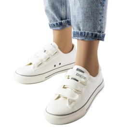 Sneakers bianche con velcro Big Star LL274A203 bianco