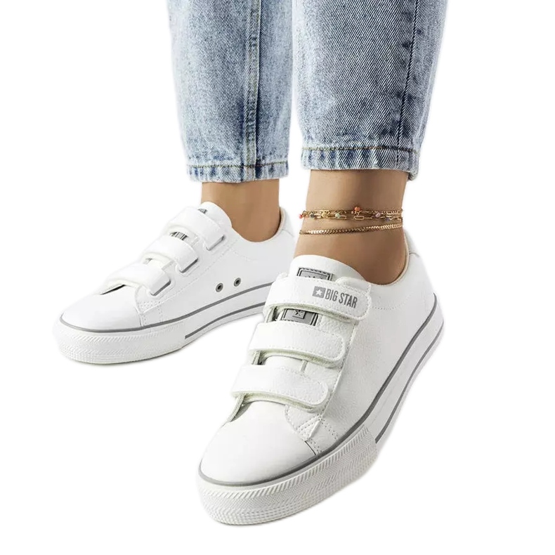 Sneakers bianche con velcro Big Star LL274A205 bianca