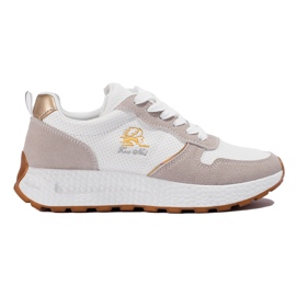 W. Potocki Sneakers su suola spessa Potocki bianco e beige bianca