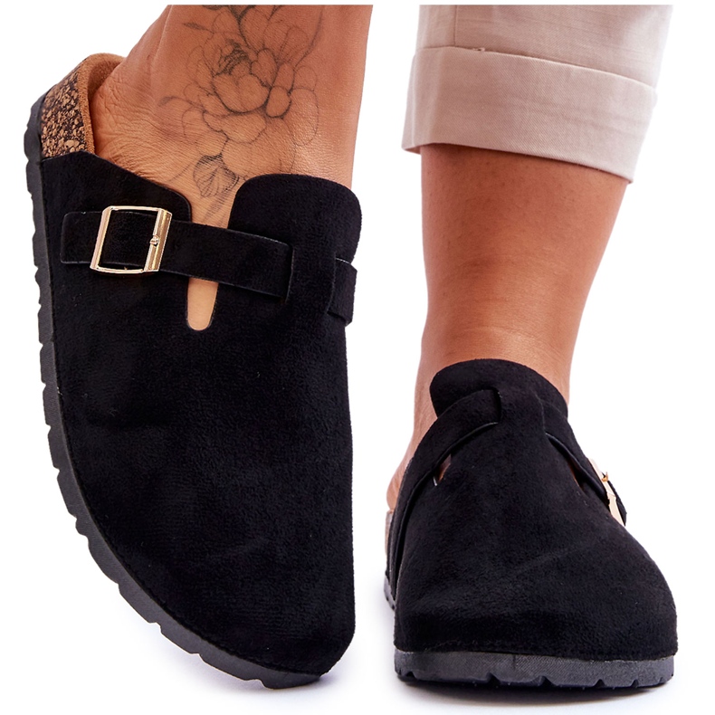 FJ1 Sandali in camoscio con plateau in sughero Vellma nero