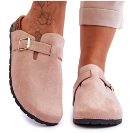 FJ1 Sandali in pelle scamosciata su piattaforma di sughero Beige Vellma