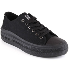 Sneakers da donna sulla piattaforma nera Big Star LL274A176 nero