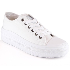 Sneakers da donna sulla piattaforma bianca Big Star LL274A177 bianco