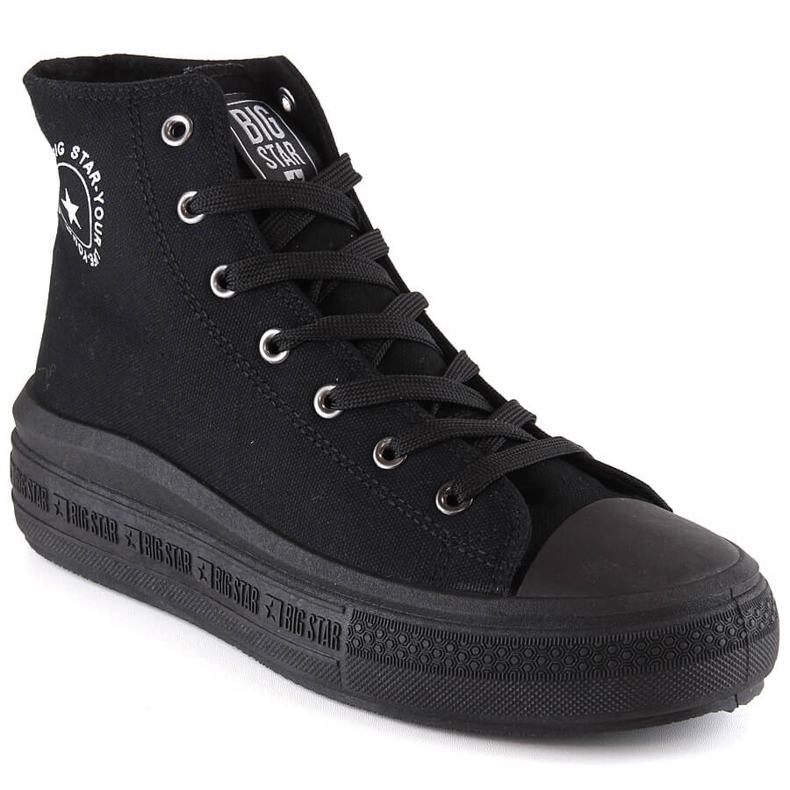 Stivaletti da donna sulla piattaforma nera Big Star LL274A182 nero