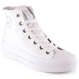 Sneakers alte da donna sulla piattaforma bianca Big Star LL274A183