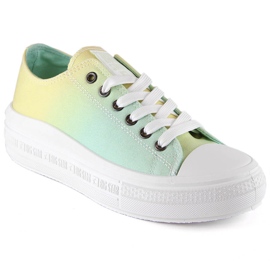 Sneakers da donna sulla piattaforma Big Star ombre LL274A186 multicolore