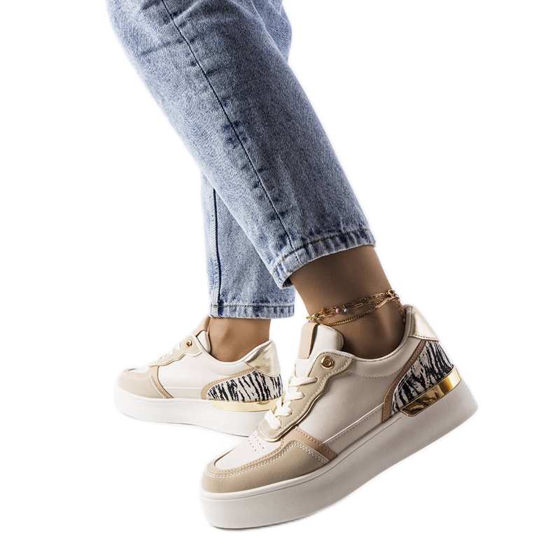 Sneaker beige con plateau di Tooele