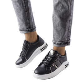 Sneakers nere decorate con strass Xarles nero