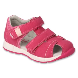 Befado Sandali per bambini con velcro, rosa scuro 170P074