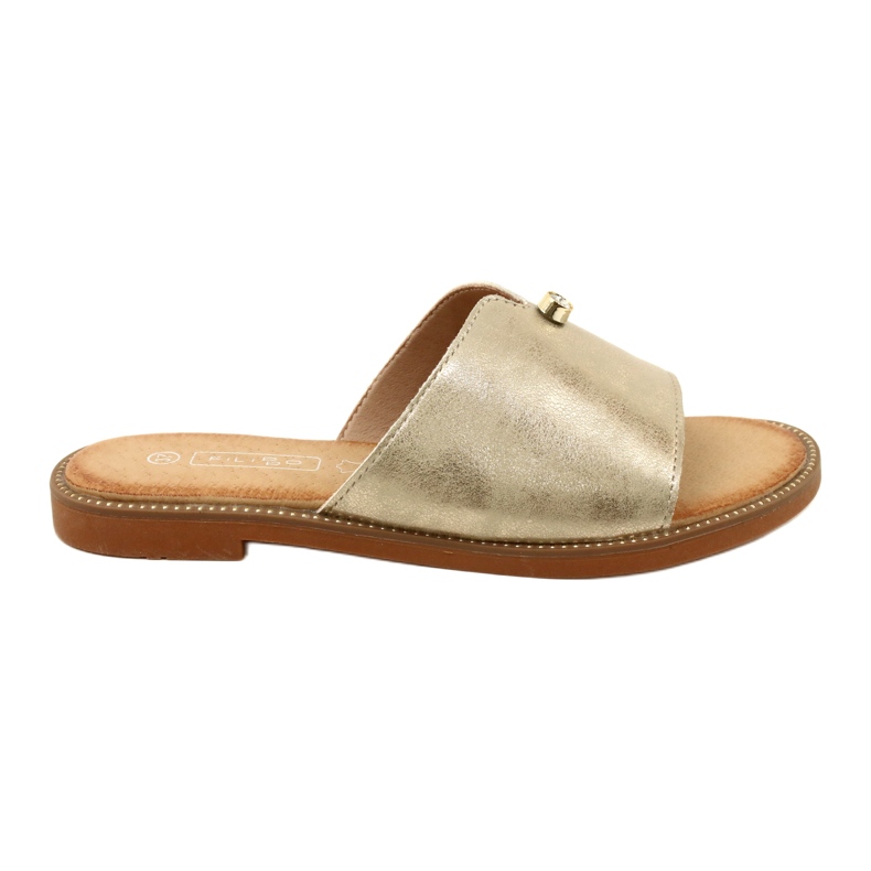 Ciabatte Donna alla Moda Filippo DK4625/23 GO Gold d'oro