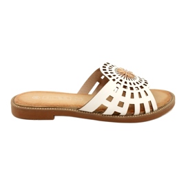 Infradito Donna Alla Moda Traforate Con Zirconi Filippo DK4621/23 WH Bianco