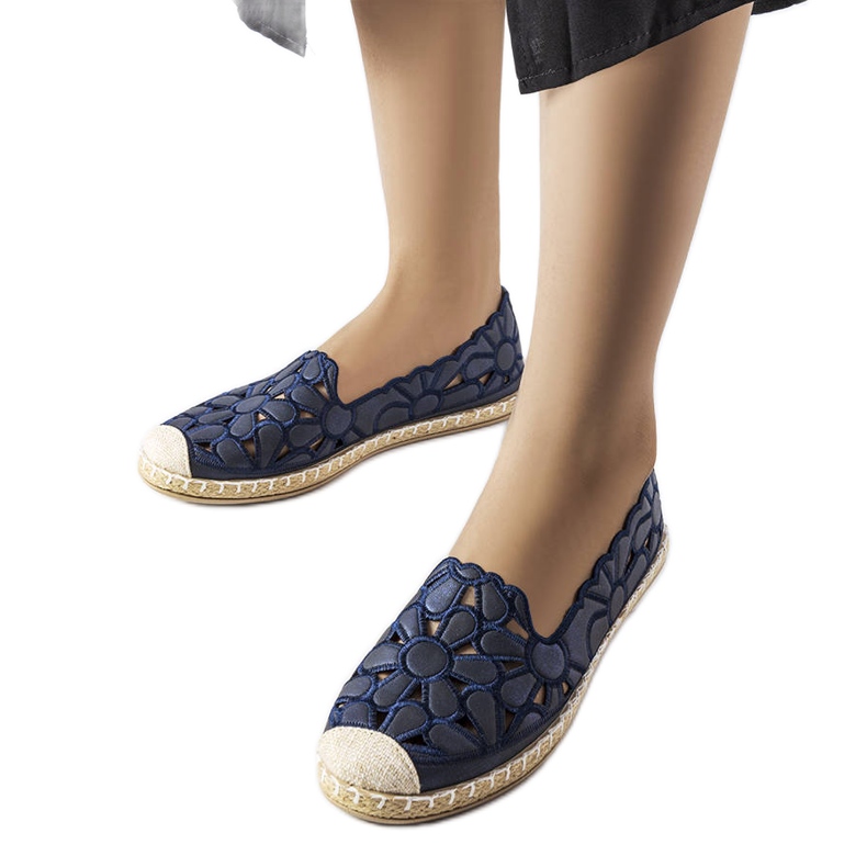 Espadrillas traforate blu navy di Lamarre